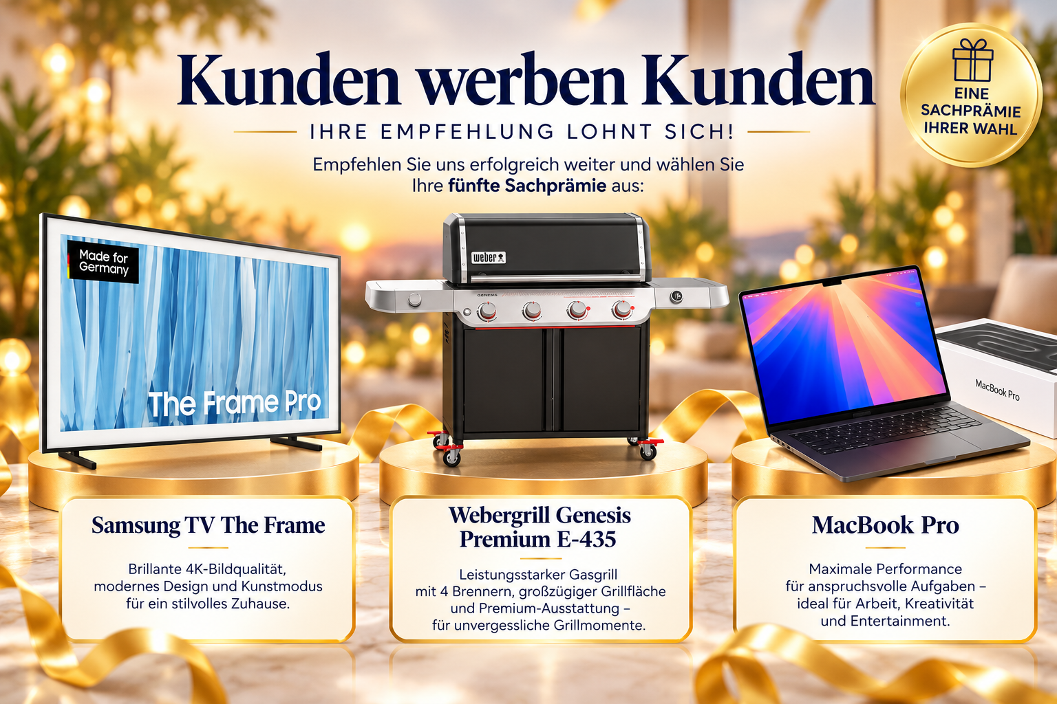 Samsung TV - Webergrill Premium - MacBook Pro