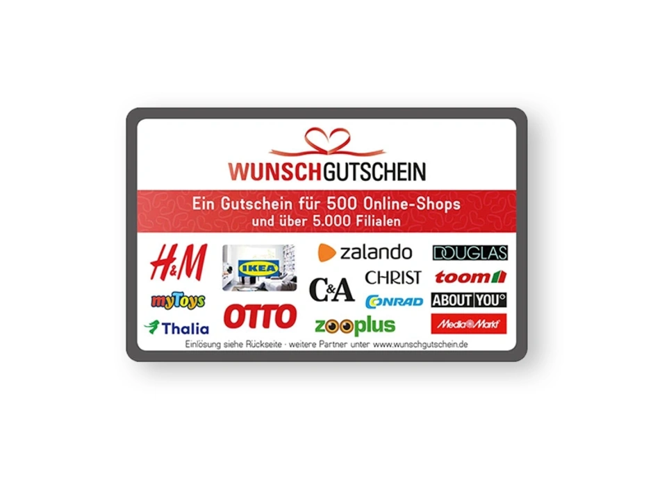 Bild von Empfehlungsgeschenk Wunschgutschein 150€