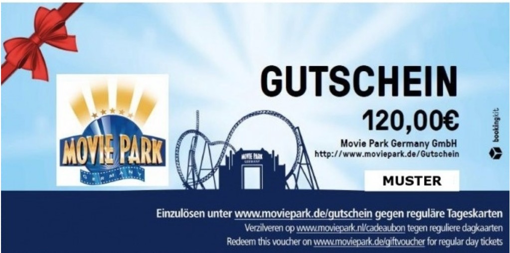 Bild von Empfehlungsgeschenk Gutschein Movie Park - 150 EUR -