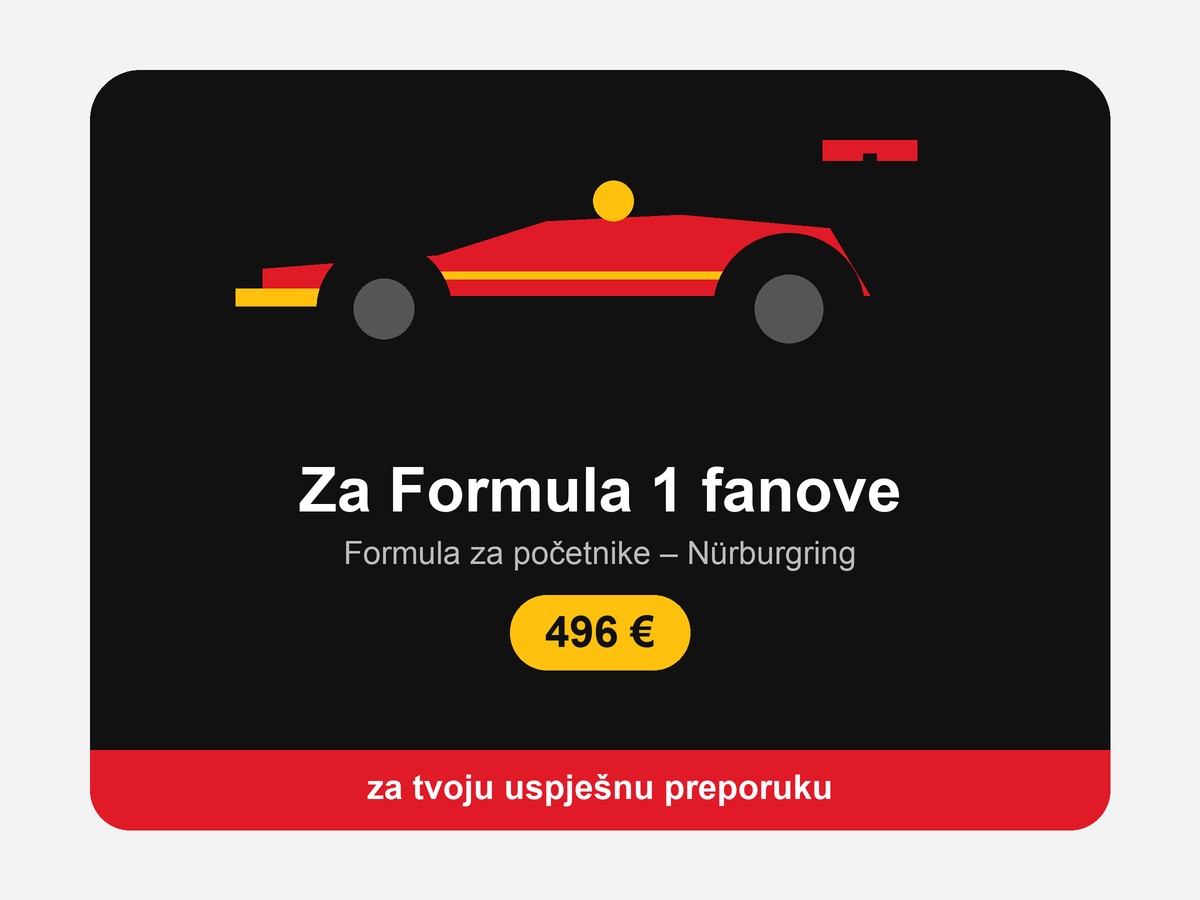 Vaučer za Formula 1 fanove (496 €)
