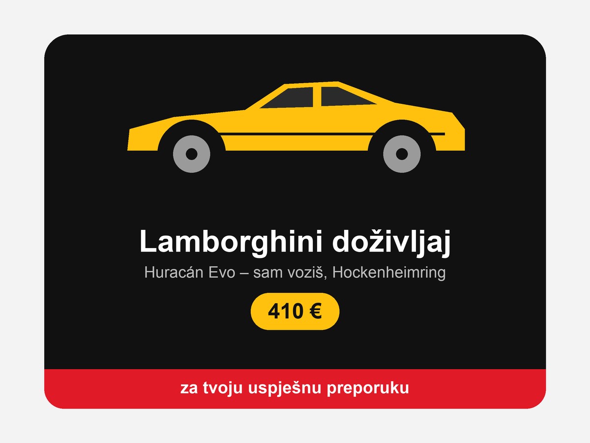 Vaučer za Lamborghini fanove (410 €)