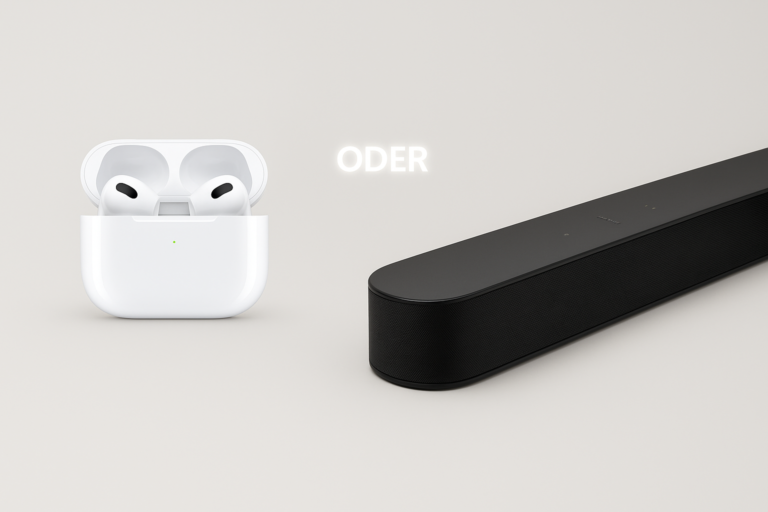 Bild von Empfehlungsgeschenk Apple AirPods Pro 2 (oder vergleichbare Kopfhörer) oder eine hochwertige Soundbar (z. B. Sonos Ray)