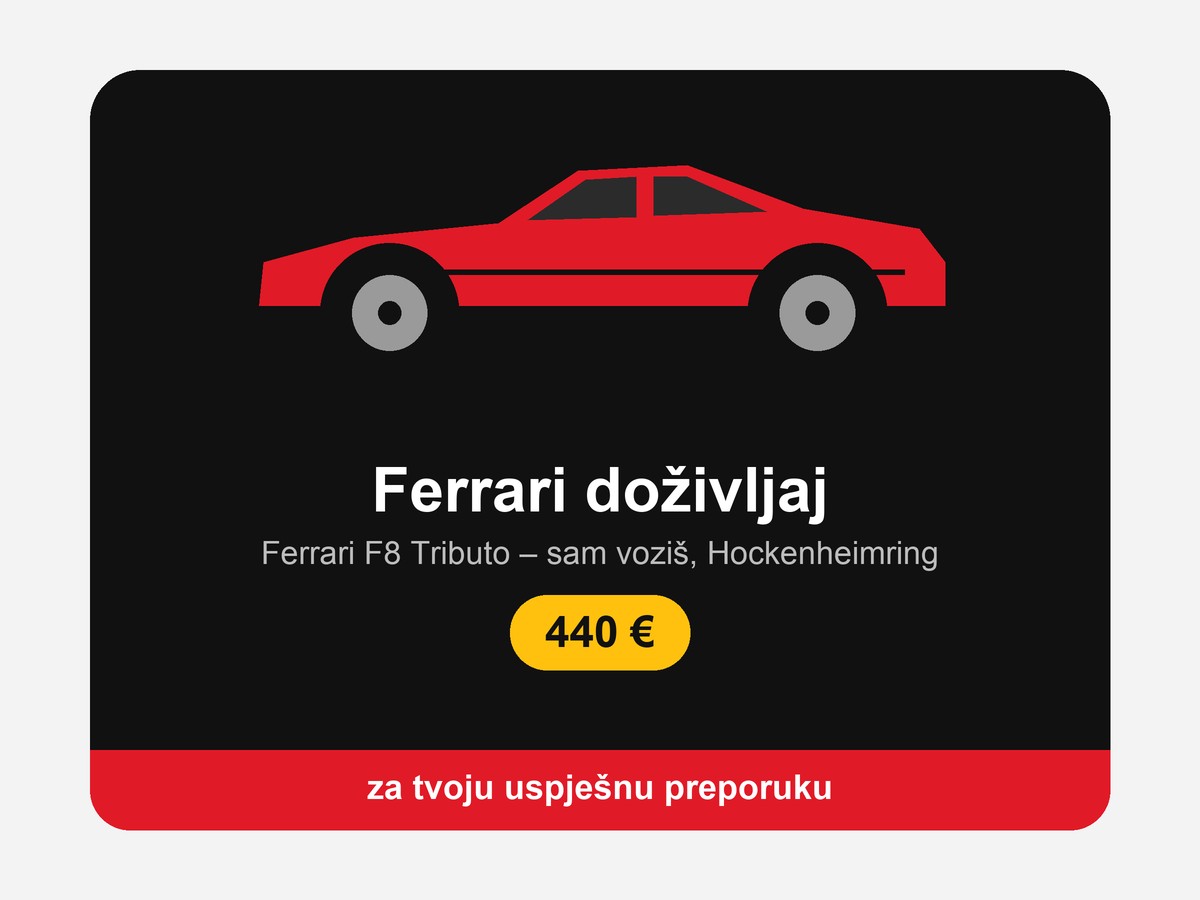 Vaučer za Ferrari fanove (440 €)