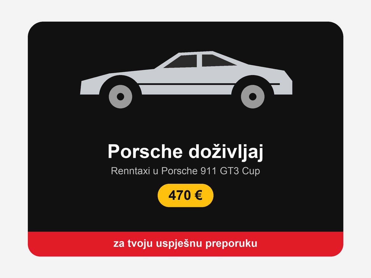 Vaučer za Porsche fanove (470 €)