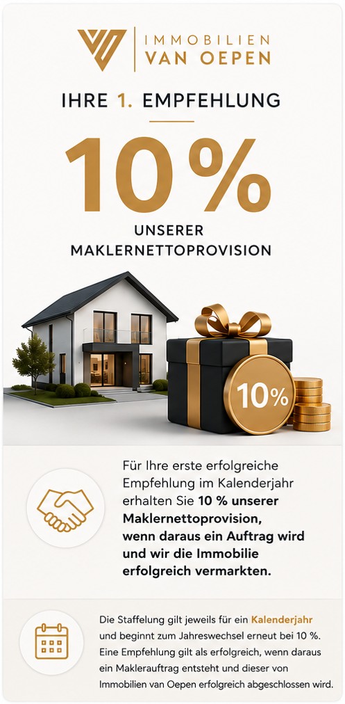 10 % - 1. erfolgreiche Empfehlung