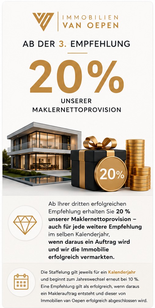 20 % - ab der 3. erfolgreichen Empfehlung